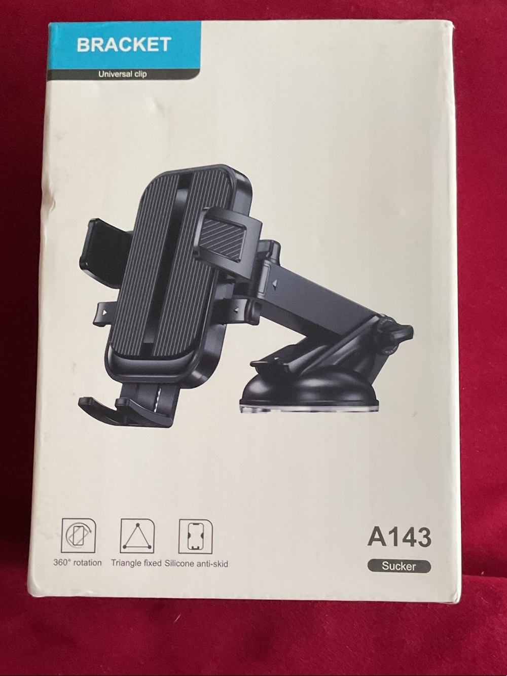 Bracket A143 Universal Car Phone Mount - Black